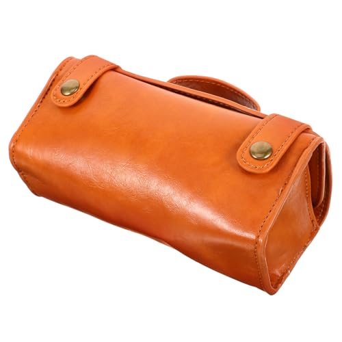 FRCOLOR Reiseetui Aus Pu-Leder Für Rasierer Schutzhülle Mit Großem Fassungsvermögen Mehrere Fächer Für Organisation Wasserfest Und Langlebig Für Herren von FRCOLOR