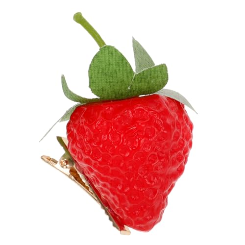 FRCOLOR Erdbeer-haarspange Naturgetreue Fruchtform Haarschmuck Für Damen Haarklammer Mit Erdbeer-design Für Mädchen Accessoires Für Haare von FRCOLOR