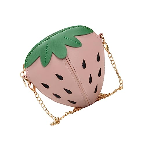 FRCOLOR Erdbeertasche Für Mädchen Umhängetasche Mit Kettengürtel Junge Mädchen-obsttasche Leichtgängiger Reißverschluss Zum Tragen Und Aufbewahren Kleiner Gegenstände von FRCOLOR