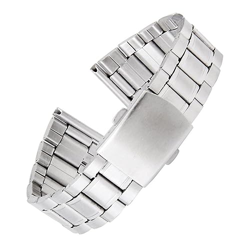 FRCOLOR Edelstahl-uhrenarmband Mit Faltschließe Und Geradem Ende Silber Ersatz-armband Aus Edelstahl Für Einfache Anpassung von FRCOLOR