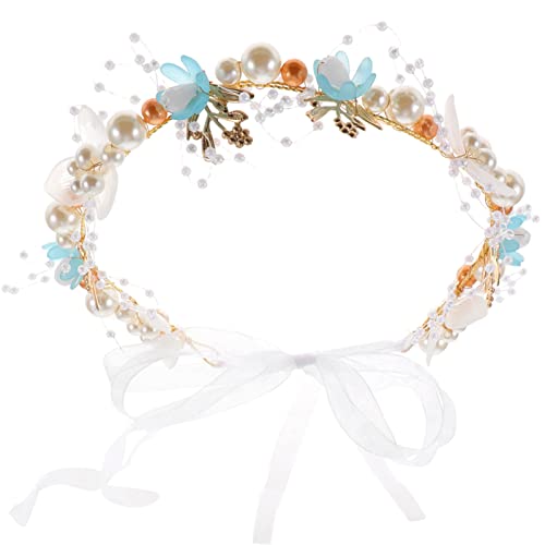 FRCOLOR Stirnband Blumenstirnbänder Für Frauen Blumenmädchen Haarschmuck Für Die Hochzeit Kinder Haarschmuck Blumenmädchen Haarband Blumenkrone Diamant Die Blumen Fräulein Kristall von FRCOLOR