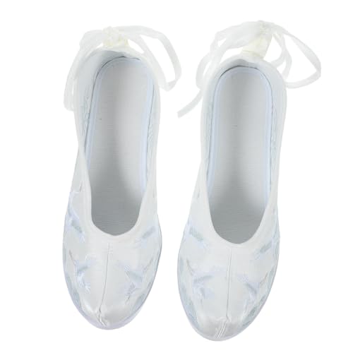 FRCOLOR Ethnische Bestickte Damenschuhe Weiß mit Keilabsatz Innenhöhe Erhöhend Leicht und Atmungsaktiv Für Traditionelle Hanfu Kostüme und Alltag FRCOLOR Ethnische Bestickte Damenschuhe Weiß mit Keilabsatz Innenhöhe Erhöhend Leicht und Atmungsaktiv Für Traditionelle Hanfu Kostüme und Alltag von FRCOLOR