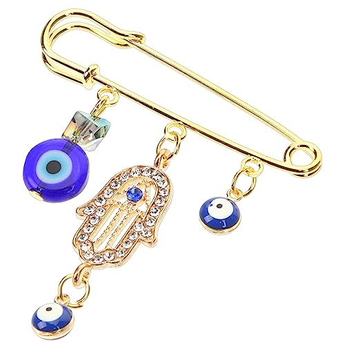 FRCOLOR Evil Eye Anstecknadel Brosche mit Anhänger Retro Schmuck für Damen und Herren Anstecknadel für Cardigan Pullover und Taschen Geschenkidee für Besondere Anlässe von FRCOLOR