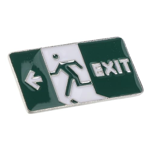 FRCOLOR Exit Safety Exit Nachtleuchtender Metallpin für Kleidung und Taschen Einzigartiges Design Anstecknadel mit Leuchteffekt für Damen Anzüge und Schals von FRCOLOR