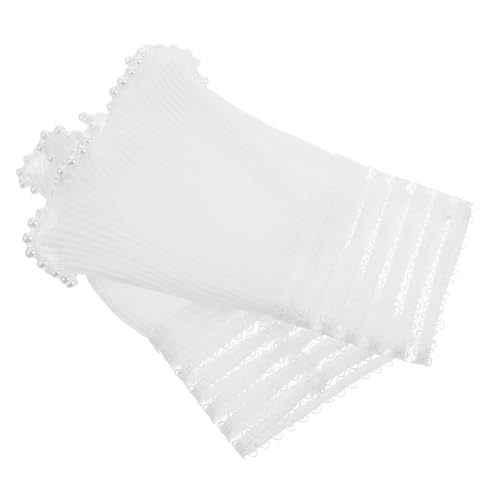 FRCOLOR Fake-ärmel Mit Abnehmbaren Rüschenmanschetten Für Damen Handgelenkswärmer Mit Floralen Lagenmanschetten Dekorative Handgelenksmanschetten Für Hochzeitskleid von FRCOLOR