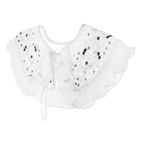 FRCOLOR Falscher Damenkragen und Formbeständig Modischer Fake Collar Ornament Vielseitiger Nylon Halbkragen für Blusen und Pullover Komfortabel und Leicht für Stilvolle Looks von FRCOLOR