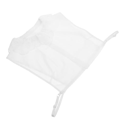 FRCOLOR Falscher Kragen Bluse Rüschenkragen Fake Kragen Für Damen Halb Abnehmbar Damenbekleidung Diskreter Modekragen Fake Hemdkragen Dickey Kragen Polyester Weiß von FRCOLOR