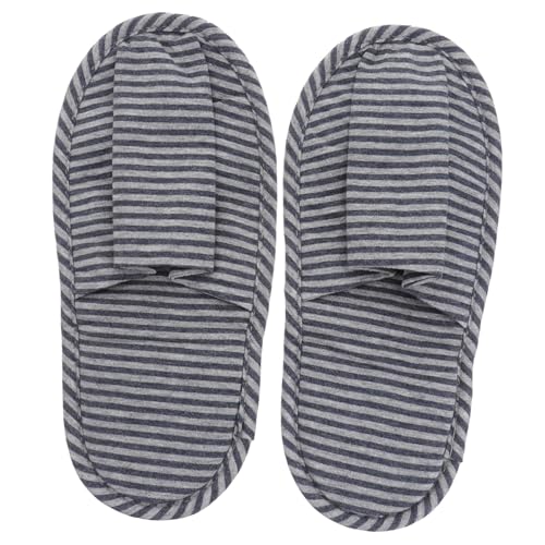 FRCOLOR Faltbare Damen Hausschuhe Ultraleicht mit Baumwolloberseite Rutschfest Atmungsaktiv und Komfortabel Inklusive Tragetasche für Reisen Hotel und Business von FRCOLOR