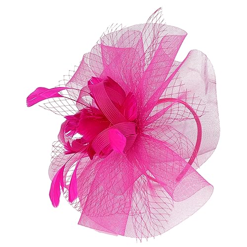 FRCOLOR Fascinator Haarschmuck für Frauen Cocktailhut Haarklip Haarreif für Teepartys Besondere Anlässe Leuchtendem von FRCOLOR