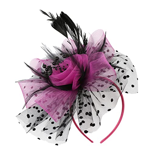 FRCOLOR Fascinator Hut mit Federn für Frauen Hochzeits und Teeparty Kopfschmuck Leicht und Vielseitig Tragbar Abnehmbarer Haarklammer und Haarreif Geeignet für Bankette und von FRCOLOR