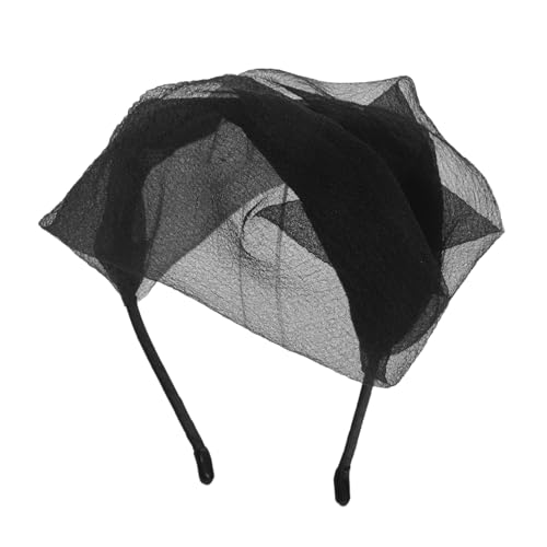 FRCOLOR Fascinator Netz Haarreif mit Halbmütze Atmungsaktiv und Vielseitig Kaschiert Graue Haare und Haaransatz Modisches Damen Haarband für Hochzeit Tea Party und Besondere von FRCOLOR