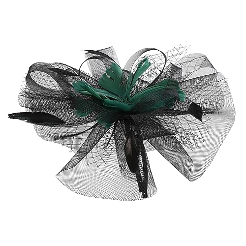 FRCOLOR Fascinator-stirnband Braut-hochzeitsschleier Fascinator-mütze Kopfbedeckung Für Die Teeparty Stirnband Für Die Braut-fascinator Fascinator Stirnband Feder Charmant Damen Blütenkopf von FRCOLOR