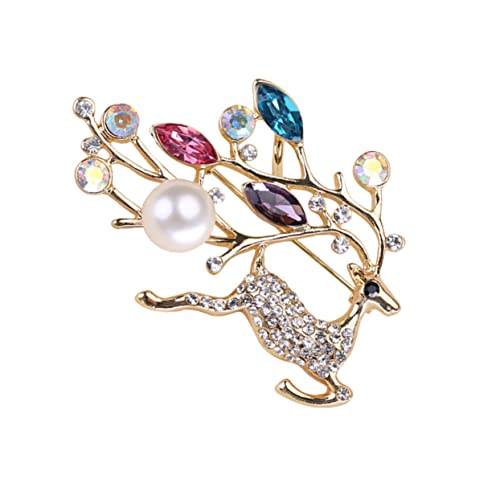 FRCOLOR Perlenbrosche Für Damen Weihnachts-party-brustnadel Zartem Design Für Hochzeit Geburtstag Jubiläum Alltagsgestaltung von FRCOLOR