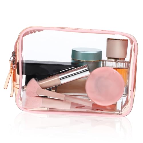 FRCOLOR Mäppchen Große Kosmetiktasche Make-up-Koffer-Organizer Tragbarer Kulturbeutel Make-up-Taschen-Organizer Süßes Make-up Kosmetiktasche Mit Reißverschluss Tragen Reisen PVC Stift von FRCOLOR