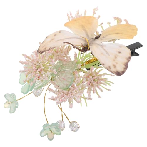 FRCOLOR Feen Haarspange Schmetterlingsblumen Haarnadel Braut Haarspange Dekoratives Hochzeits Blumen Styling Haar Accessoires Für Frauen Und Mädchen Cosplay Kostüm Requisite von FRCOLOR