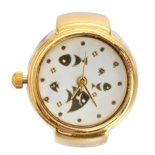 FRCOLOR Fingeruhr Schmuckring aus Hochwertiger Legierung Langlebig Sicher Präzise Zeitmesser für Damen Elegantes Design Accessoire Geschenkidee von FRCOLOR