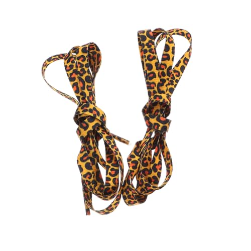FRCOLOR Flache Leopard Print Schnürsenkel aus Polyester Reißfest Farbecht Modisch Bedruckte Schuhbänder und Langlebig Passend für Sneaker Sportschuhe Freizeitschuhe Damen und Herren von FRCOLOR