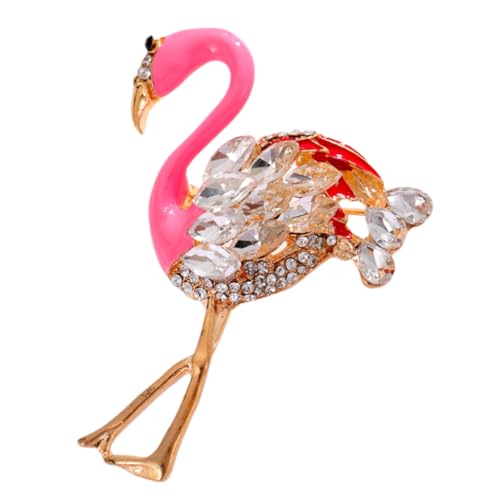 FRCOLOR Strass Brosche Flamingo Pin Frauen Kleidungsaccessoire Dekorative Anstecknadel Für Revers Brosche Mit Schmucknadeln Für Kleidung Schals Und Hüte von FRCOLOR