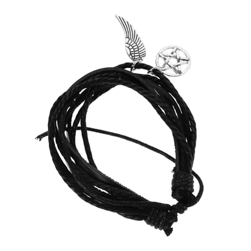 FRCOLOR Verstellbares Mehrlagiges Armband mit und Flügeln für Männer und Frauen Geflochtenes Handgelenkarmband für Partys und Freizeit von FRCOLOR