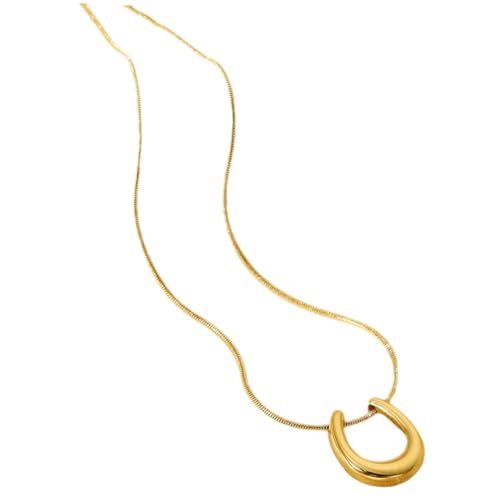 FRCOLOR Halskette Anhänger Damen Metall Halskette Für Frauen Zierliche Kette Für Alltag Und Partys Modeschmuck in Gold Geschenkidee Für Weihnachten Und Geburtstage von FRCOLOR