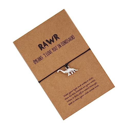 FRCOLOR Dinosaurier-handgelenkskette Kreatives Armband Verstellbares Seil Gewebtes Armband Schöner Schmuck von FRCOLOR