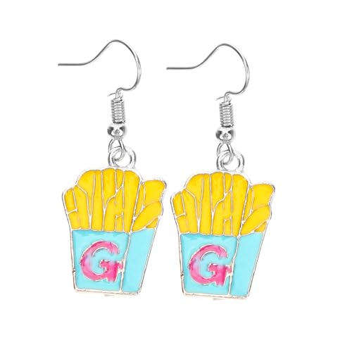 FRCOLOR Französische Pommes Frites Ohrringe Dangle Ohrschmuck Lustige Kreative Ohrhänger Damen Mädchen Alltag Party Accessoire Leicht und von FRCOLOR
