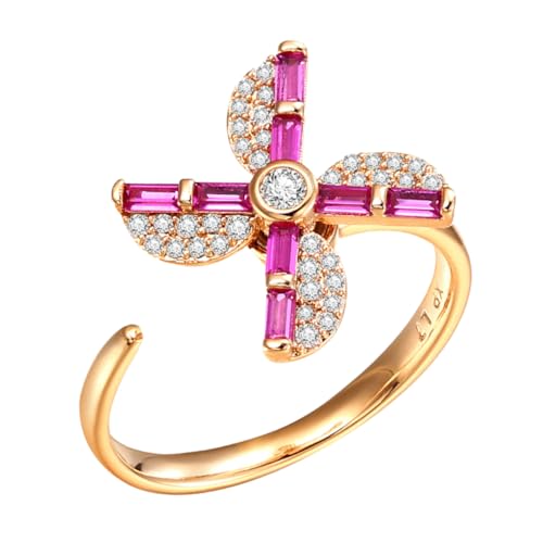 FRCOLOR Frauen klingen Finger Gold Ringe weihnachts präsente weihnachtspräsente Jahrestagsgeschenk muttertag weihnachtspresent ehering exquisiter Mädchenring Legierungsring rot von FRCOLOR