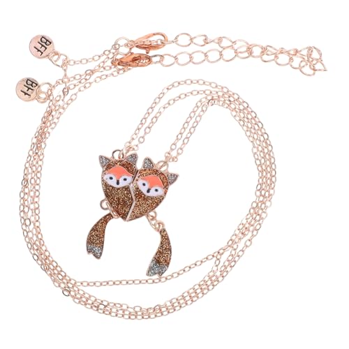 FRCOLOR Freundschaftskette für Herzförmige Fuchspuzzle Halskette Magnetisch Freundschaftsschmuck Legierung zur Haut von FRCOLOR
