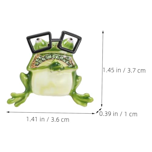 FRCOLOR Frosch Brosche Metall Deko Pin Kleine Anstecknadel für Kleidung Hut Schal Rucksack Bunte Niedliche Tierbrosche für Damen und Herren Modisches Accessoire für Besondere Anlässe von FRCOLOR