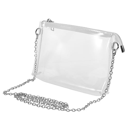 FRCOLOR Konzert Tasche Durchsichtig Mit Reißverschluss Für Damen Als Stadiongeldbörse Und Kleine Umhängetasche Transparent Für Karten Geld Und Handy von FRCOLOR