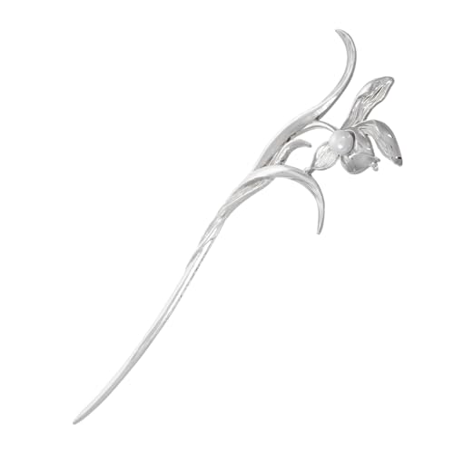 FRCOLOR Dekorative Lange Haarnadeln Aus Metall Perlen-pflaumenblüten-design Chinesisches Hanfu-kostüm Retro-vintage Accessoires Für Frauen Und Mädchen von FRCOLOR