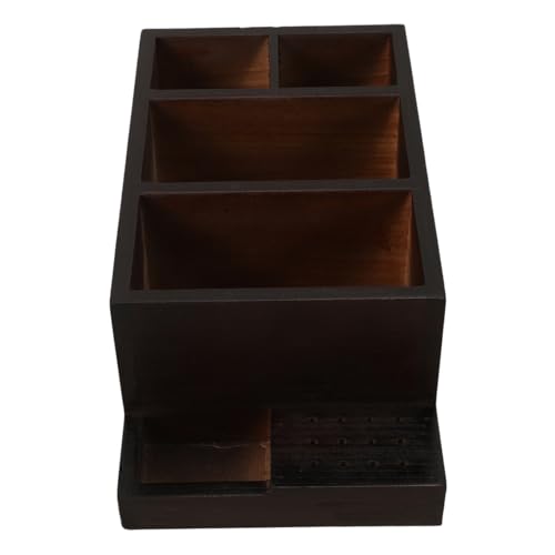 FRCOLOR Für Maniküre-werkzeug Polierbohrer-organizer Halter Für Nagelbohrer Bleistiftbecher Stifthalter Nagelstudio-schreibtisch-organizer Bohrerhalter Dark Brown Hölzern von FRCOLOR