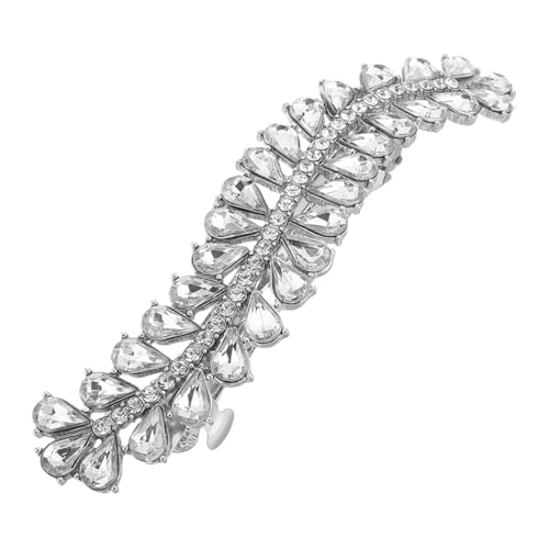 FRCOLOR Haarspange Aus Metall Mit Kristall Für Frauen Federclip-haarspange Für Brautjungfern Vintage-haarschmuck Für Mädchen Haarklammer Für Verschiedene Anlässe von FRCOLOR
