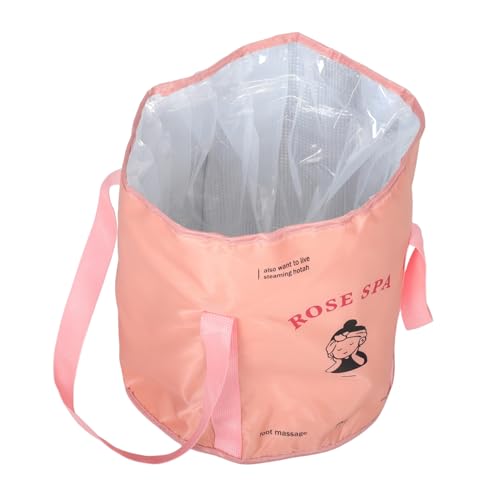 FRCOLOR Fußbad Waschmaschine, Badewanne Isolationsbadewanne Fuß Badewanne Künstlerbedarf Schwammstift Korb isolierte Fußwanne faltbare fußwanne Füße Badewanne Fußbecken Aluminiumfolie Rosa von FRCOLOR