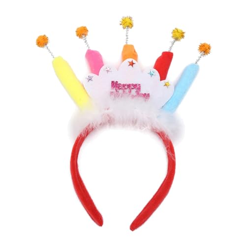 FRCOLOR Geburtstagstorte Stirnband haarschmuck Party-Kopfbedeckung kindergeburtstag stirnband Tiara Geburtstag Kopfschmuck Party-Stirnband Mädchen Geburtstagskuchen Männer und Frauen Stoff von FRCOLOR