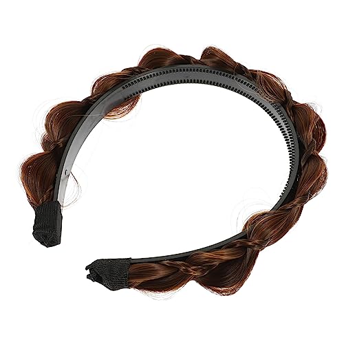 FRCOLOR Zopf Perücke Stirnband Perücken Stirnbänder Neuartiges Stirnband Pferdeschwanz-haarband Tägliche Kopfbedeckung Party Frauen Haarteile Mädchen Anmut Chemische Faser Haarschmuck von FRCOLOR