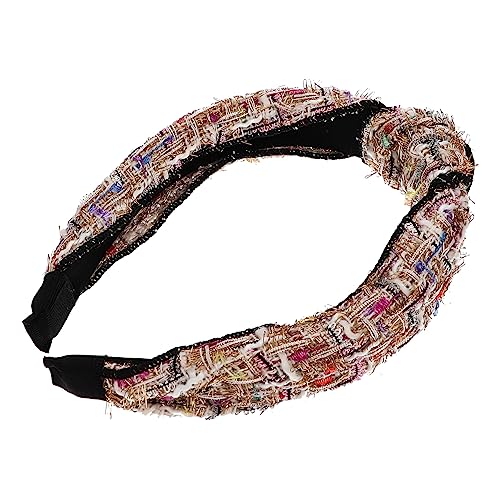 FRCOLOR Geknotetes Stirnband Mit Breiter Krempe Damen Stirnbänder Mädchen Haare Stirnbänder Für Damen Damen-stirnband Stirnband Für Frauenhaare Haarschmuck Anmut Zubehör Fräulein Stoff von FRCOLOR