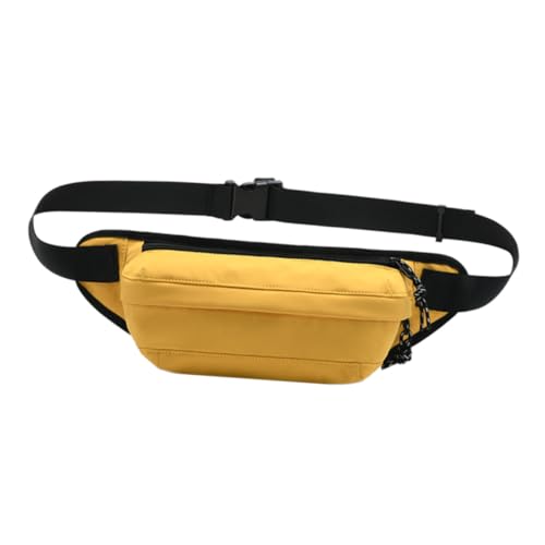 FRCOLOR Gelbe Bauchtasche Damen Sportliche Hüfttasche mit Großer Kapazität für Outdoor Laufen Wandern Reisen Unisex Leichte und Langlebige Gürteltasche aus Robustem Material von FRCOLOR