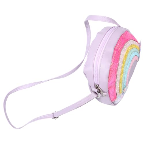 FRCOLOR Geldbörse Macaron Farbverlauf Regenbogen Kleine Umhängetasche für Mädchen Leichtes Material Modisch und Praktisch für Schule und Party von FRCOLOR