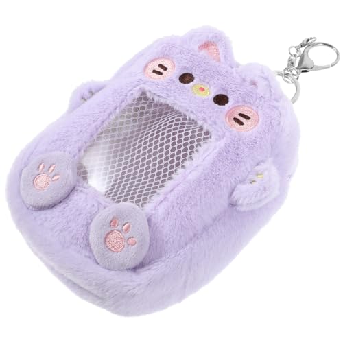 FRCOLOR Geldbörse Schlüsselanhänger Karikatur kleine Münzgrundstück Portemonnaie Schlüsselbeutel Reisegeschenke für Frauen kleine Geldbörse für Frauen Zinklegierung Violett von FRCOLOR