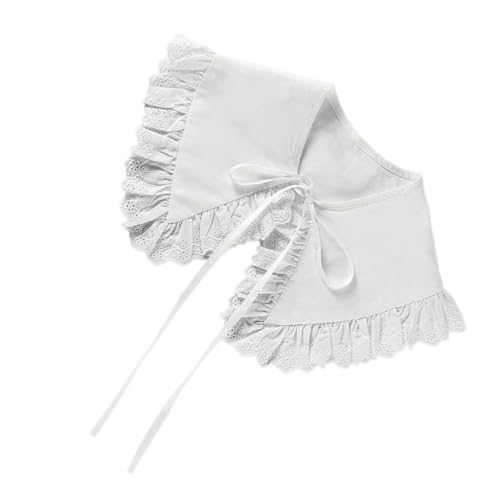 FRCOLOR Gestickter Fake für Damen Eleganter Abnehmbarer Blusenkragen mit Spitzenverzierung Passend zu Shirts Blusen Pullovern Perfektes Accessoire von FRCOLOR