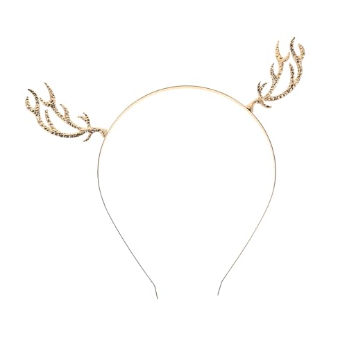 FRCOLOR Geweih-stirnband Für Damen Rentier-haarreif Mit Strass Kopf Schmuck Für Party Und Cosplay Weihnachts-haarband Aus Legierung Elchhorn-accessoires Für Neujahrs-events von FRCOLOR