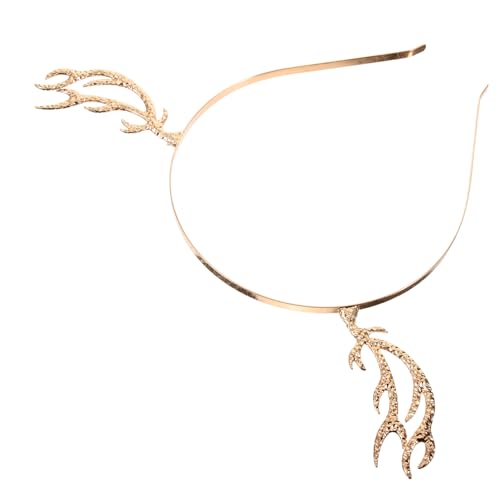 FRCOLOR Geweihförmiges Haarband Für Damen Und Mädchen Elegantes Goldenes Stirnband Aus Legierung Perfektes Accessoire Für Weihnachten Partys Und Festliche Anlässe von FRCOLOR