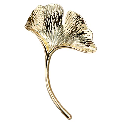 FRCOLOR Ginkgoblatt Brosche für Frauen Legierung Dekorative Anstecknadel Schicke Kleidung Nadel Leicht und Langlebig für Schals und Jacken von FRCOLOR