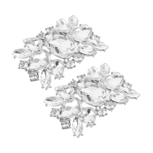 FRCOLOR Glänzende Abnehmbare Schuhclips mit Strasssteinen Dekorative Schuhschnallen für Damen Vielseitige Hochzeit Party Accessoires Geeignet für High Heels und Sandalen von FRCOLOR