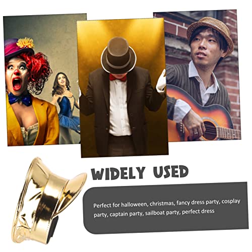 FRCOLOR Glänzende Matrosenmütze Damen Herren PU Sailor Hat für Party Cosplay Bühnenauftritt Tragbare Formstabile Mütze mit Dekorativem von FRCOLOR