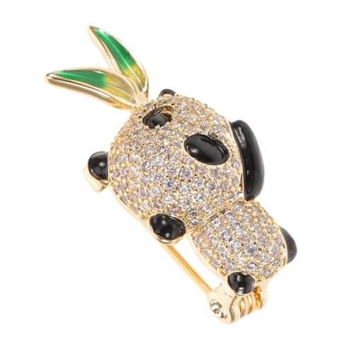 FRCOLOR Glitzernde Panda-brosche mit Strassstein Leichter Anstecknadel Vielseitiges Tier-lapel-badge für Pullover Kleid Hut und Rucksack Modische Schmuckdekoration für Damen und Mädchen von FRCOLOR