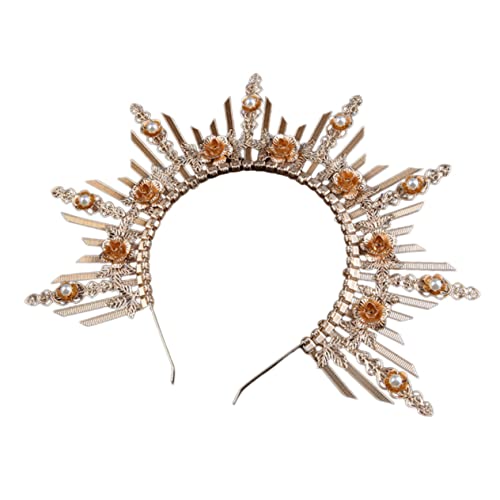 FRCOLOR Göttinnen-stirnband Für Mädchen Lolita Krone Haarband Dekoratives Stirnband Dekoration Mädchenkopfbedeckung Stilvolles Cosplay Accessoire von FRCOLOR