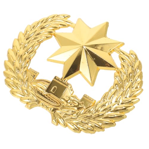 FRCOLOR Golden Sternhutabzeichen Hüte Dekorative Diy-abzeichen Hut-diy-abzeichen Abzeichen in Satr-form Anstecknadeln Diy -stifte Einheitliche Diy-abzeichen Zinklegierung von FRCOLOR