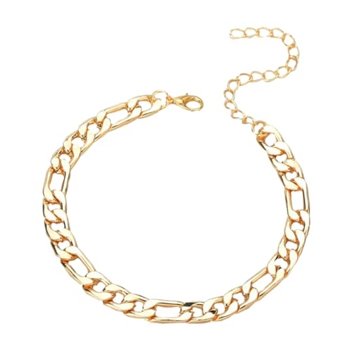 FRCOLOR Goldene Geometrische Fußkette Damen Fußschmuck Chic Anklet Dekor für Strand Party Modische Metall Fußkette von FRCOLOR